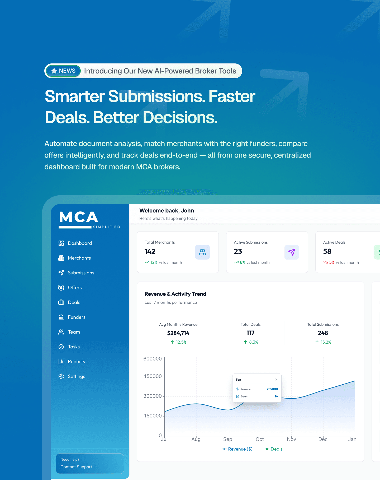 MCA Simplified Dashboard